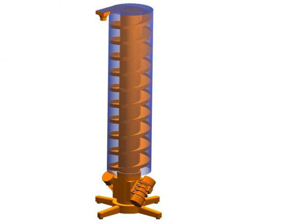 Spiral vibrating conveyor type PWS